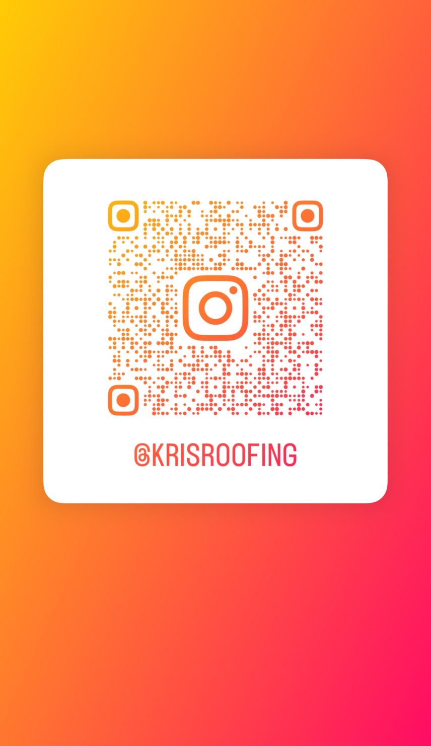 Instagram QR code for Kris Roofing & Maintenance